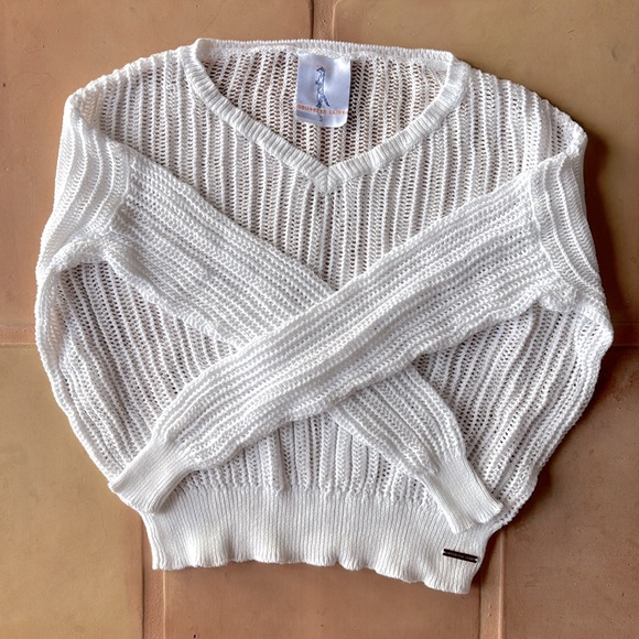 Women's Open Weave Knit Top | White size S NWOT perfect fit. - Picture 7 of 10